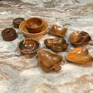 Beautiful assortment of teakwood and walnut miniature wood